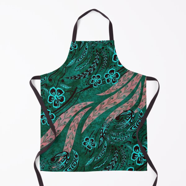Aperçu de l'œuvre Splash tribal sauvage hawaïen vert océan créée et vendue par sunnthreads.
