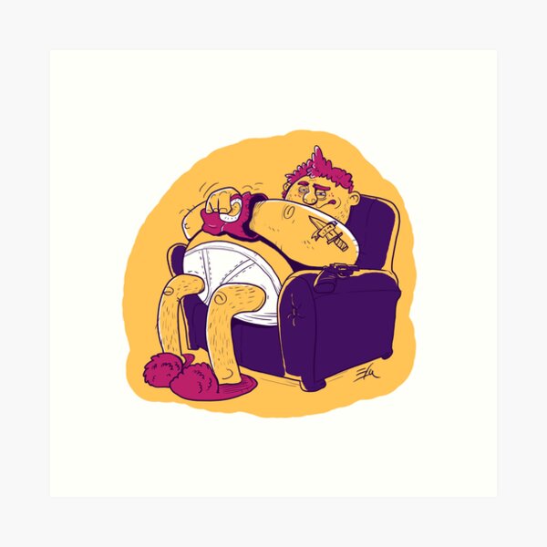 Potato and Gun Art Print