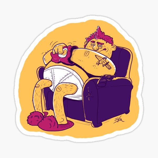 Potato and Gun Sticker