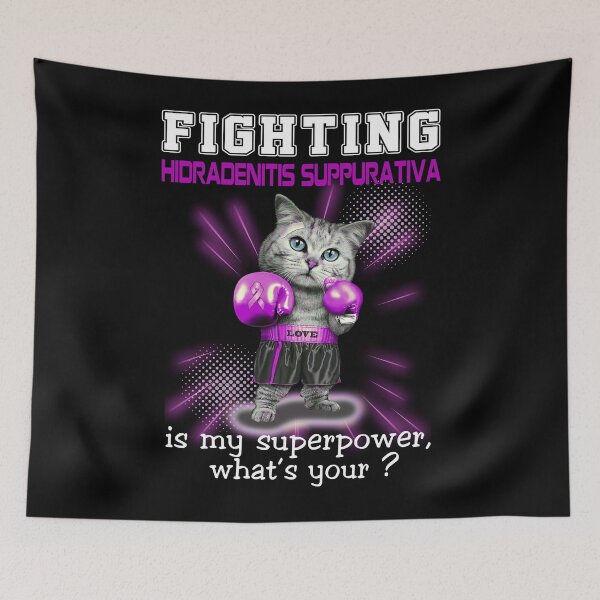 Item preview, Funny Cat Fighting Hidradenitis Suppurativa Is My Superpower What's Your designed and sold by Kohend.