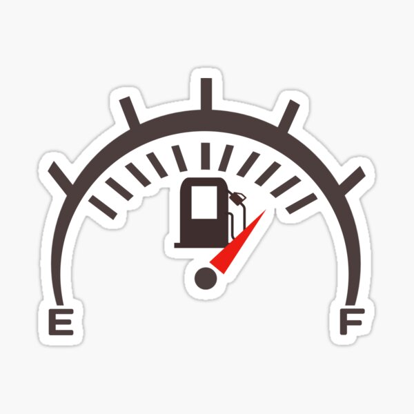 "fuel gauge" Sticker by vibeno1 Redbubble
