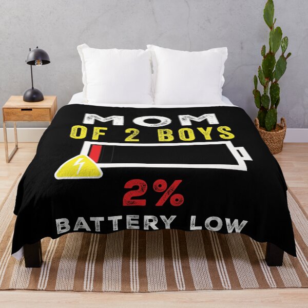 Item preview, Mom of 2 Boys 2 battery low - Gift from Son Mothers Day Birthday Women designed and sold by happy gift art.