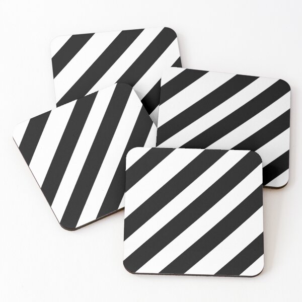 Item preview, Black and White Diagonal Stripes designed and sold by AliCatOriginals.