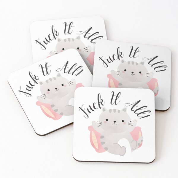 Item preview, Cute Cat - Fuck It All designed and sold by TrippyHistory.