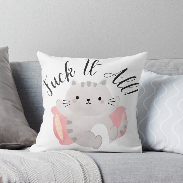 Item preview, Cute Cat - Fuck It All designed and sold by TrippyHistory.