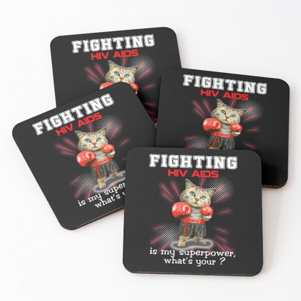Item preview, Funny Cat Fighting Hiv Aids Is My Superpower What's Your designed and sold by Kohend.