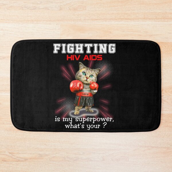 Item preview, Funny Cat Fighting Hiv Aids Is My Superpower What's Your designed and sold by Kohend.
