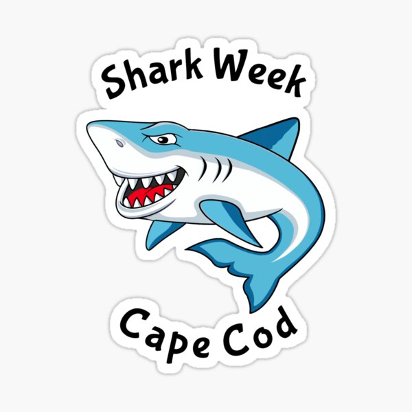 Vista previa del artículo con la obra «Shark Week Cape Cod - ¡Tiburón de dibujos animados con un gran mordisco!», diseñado y vendido por WigOutlet.