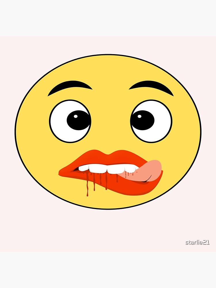 smiley-face-tongue-out-emoji-poster-for-sale-by-starlie21-redbubble