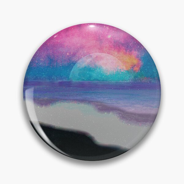 Item preview, Dreamy Inspiring Beautiful Colorful Starry Moonlit Ocean Sea View at the Beach designed and sold by justgateau.