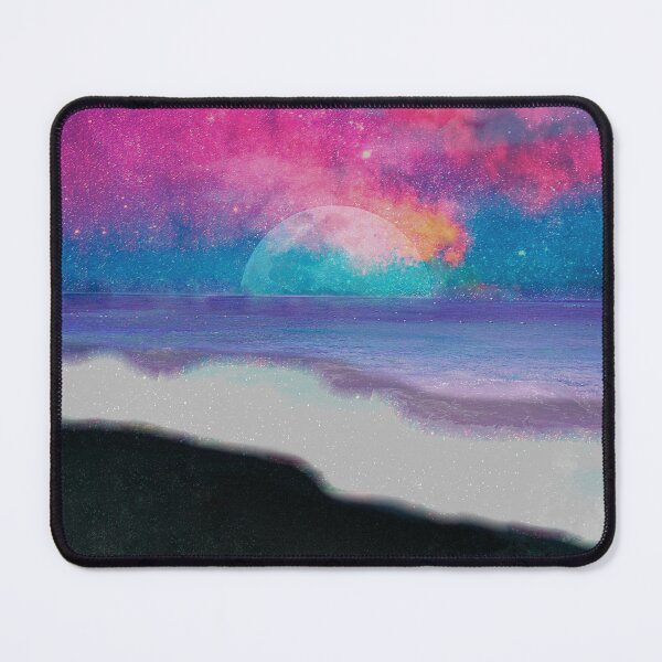 Item preview, Dreamy Inspiring Beautiful Colorful Starry Moonlit Ocean Sea View at the Beach designed and sold by justgateau.