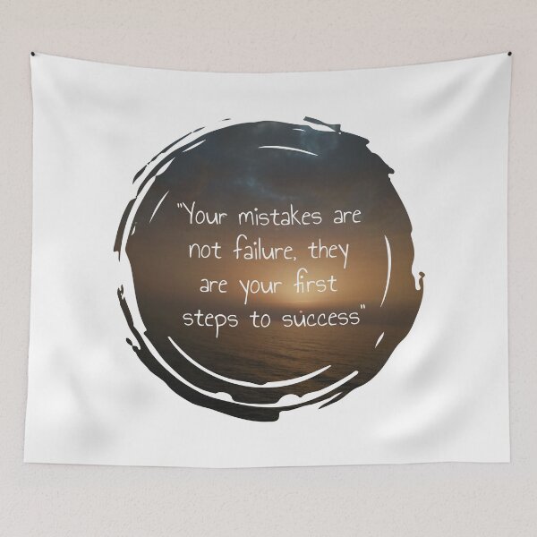 Item preview, Your mistakes are not failure they are your first steps to success inspirational sunset quotes  designed and sold by HBWOLFARTS.