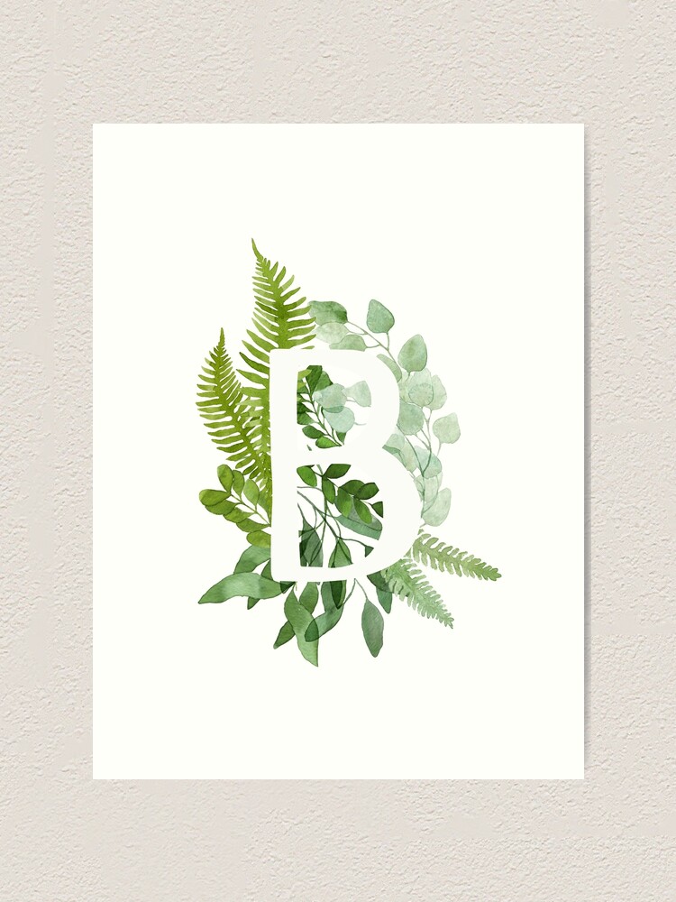 "Floral Letter B" Art Print For Sale By Helga-wigandt | Redbubble