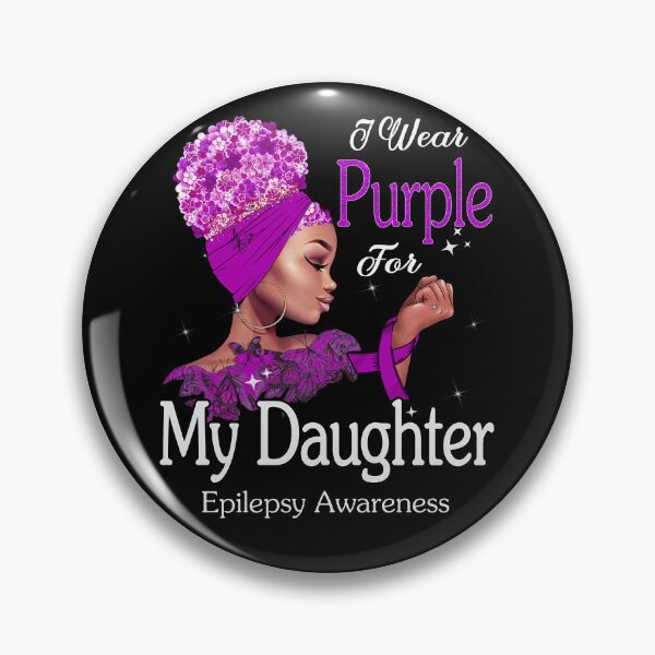 Item preview, Epilepsy Awareness Black Girl I Wear Purple For My Daughter designed and sold by tenjun16.