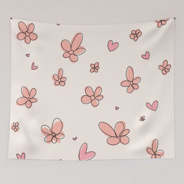 Item preview, Heartstopper flowers and hearts mix (pink) designed and sold by Sophprano.