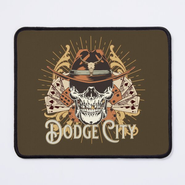 Item preview, Western Style Dodge City Gambling Skull Cowboy Kansas designed and sold by CattlettArt.