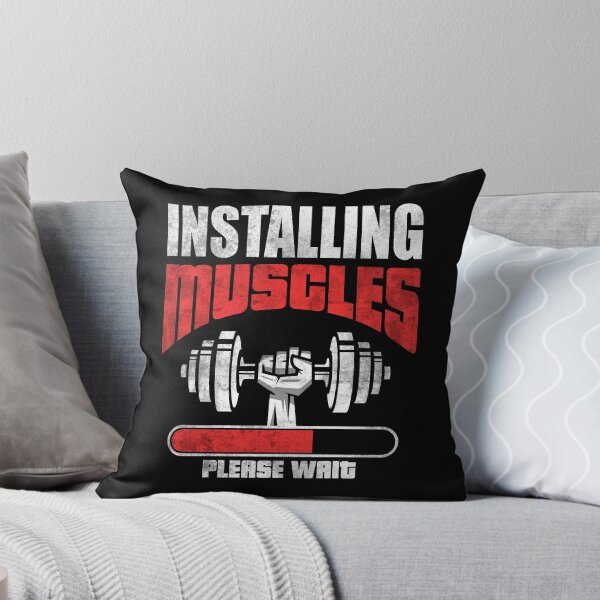 Item preview, Installing Muscles Please Wait - Funny Workout designed and sold by motivationaltee.