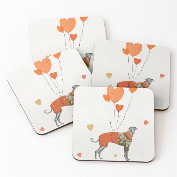 Item preview, The greyhound with the orange balloons designed and sold by Mon-cher-watson.