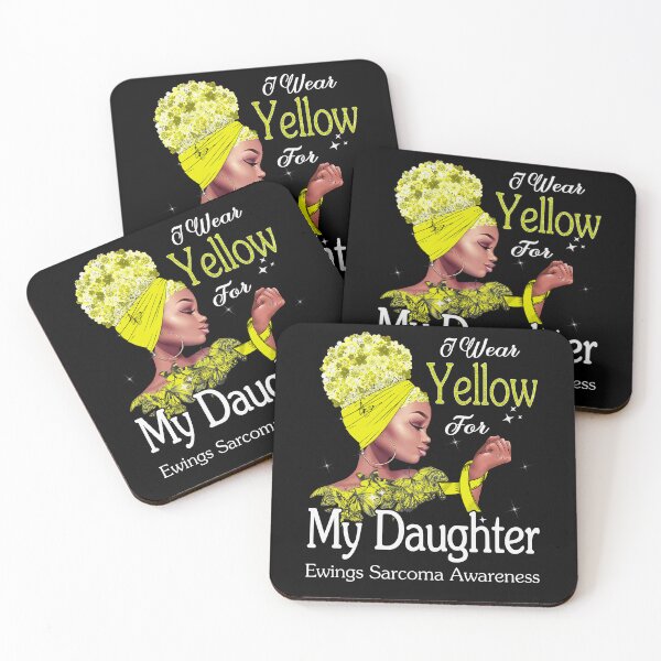 Item preview, Ewings Sarcoma Awareness Black Girl I Wear Yellow For My Daughter designed and sold by tenjun16.