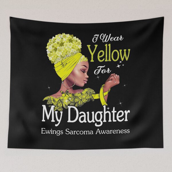 Item preview, Ewings Sarcoma Awareness Black Girl I Wear Yellow For My Daughter designed and sold by tenjun16.