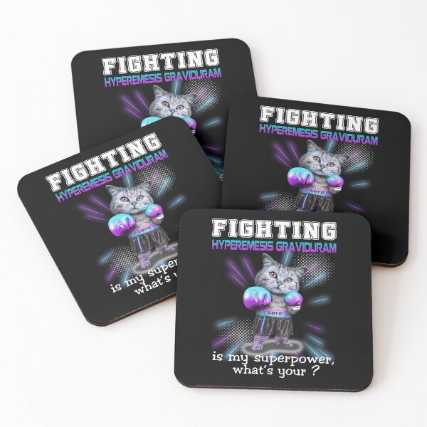 Item preview, Funny Cat Fighting Hyperemesis Graviduram Is My Superpower What's Your designed and sold by Kohend.