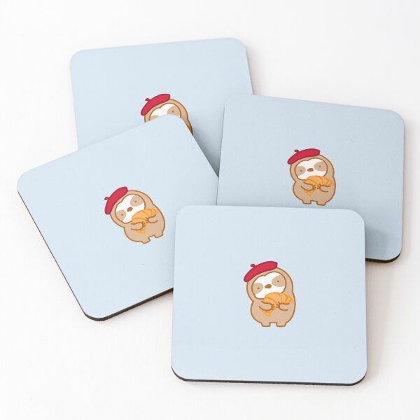 Item preview, Cute Parisian Croissant Sloth  designed and sold by theslothinme.