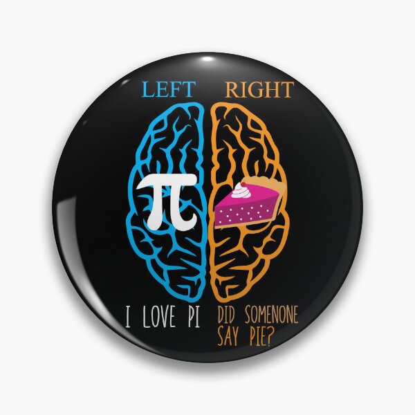Artikelvorschau, Left vs Right Brain Pi vs Pie Math Geek Math Happy Pi Day Gear entworfen und verkauft von DynamicDesign.