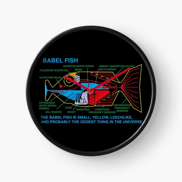 NDVH Babel Fish H2G2 Clock