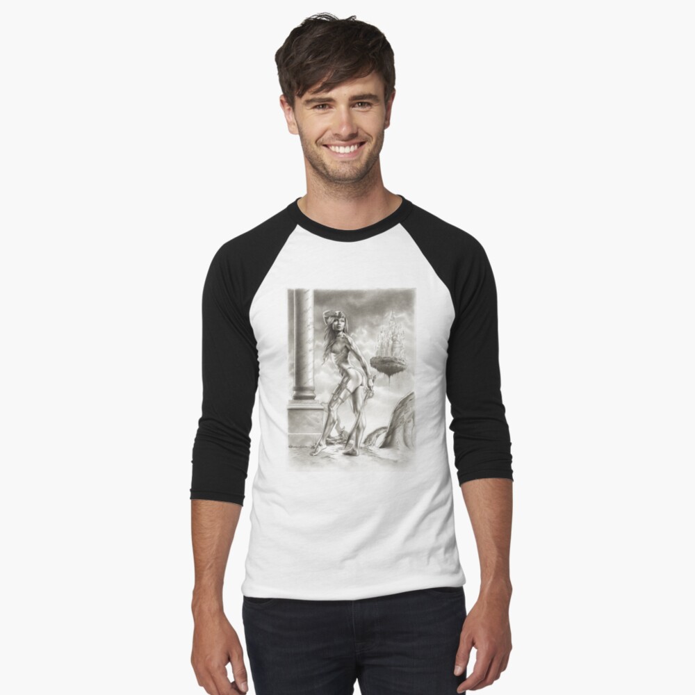 Vista previa del artículo con la obra «Camiseta ¾ estilo béisbol», diseñado y vendido por jairovalverde.