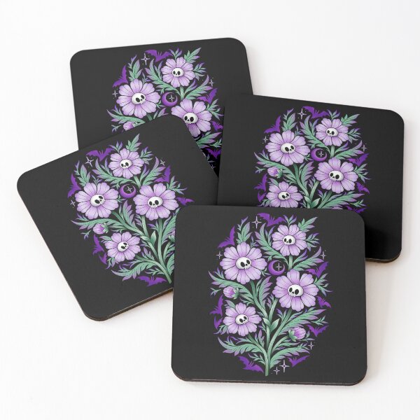 Item preview, Skull flowers dark and gloomy  designed and sold by Texdoodles.