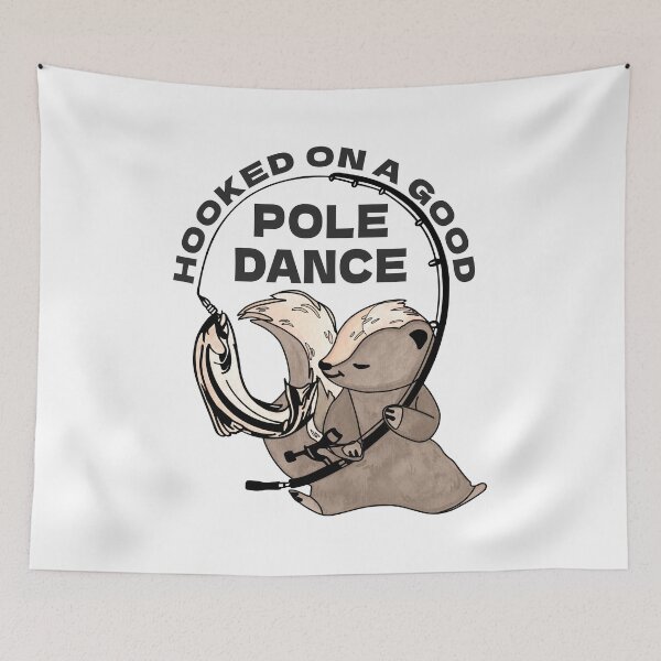 Item preview, Cute Skunk Fishing Lover Hooked on a Good Pole Dance designed and sold by iketo90.
