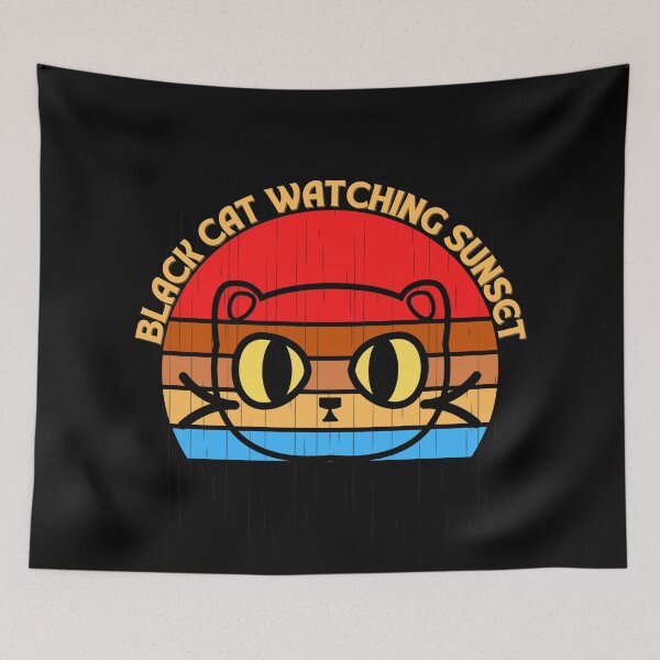 Item preview,  Black Cat Watching Sunset designed and sold by yassooarts.