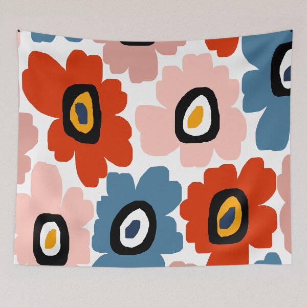 Item preview, Colorful Modern Scandinavian Floral Shower designed and sold by Deutschic.