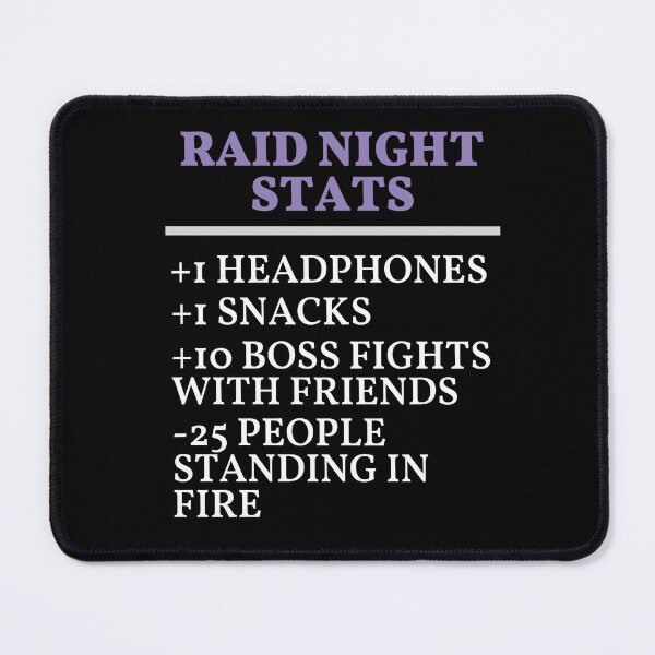 Item preview, Raid Night Stats, MMO, jeu vidéo designed and sold by Midsummer1942.