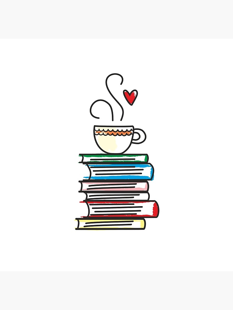 "Cup of Tea and Books TShirt. Cute Gift for Book Lovers" Throw Pillow