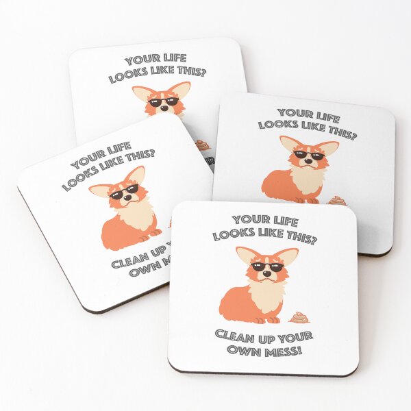 Item preview, Cool smart funny Corgi life wisdom -White designed and sold by studiohfy.