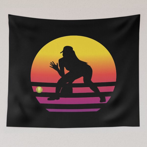 Item preview, Sunset silueta jardinero softbol de lanzamiento rápido designed and sold by 99Fastpitch.