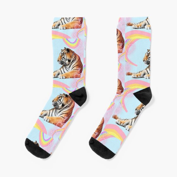 Rainbow Cheetah Socks for Sale