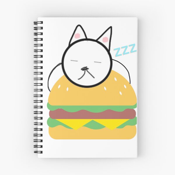 Item preview, Cute Kitty Sleeping on a Burger designed and sold by StarbearQ.