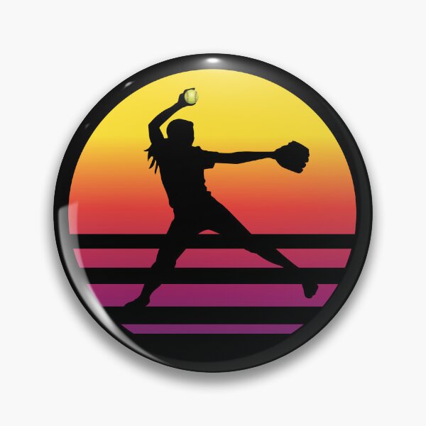 Item preview, Lanzador de silueta al atardecer Softbol de lanzamiento rápido designed and sold by 99Fastpitch.