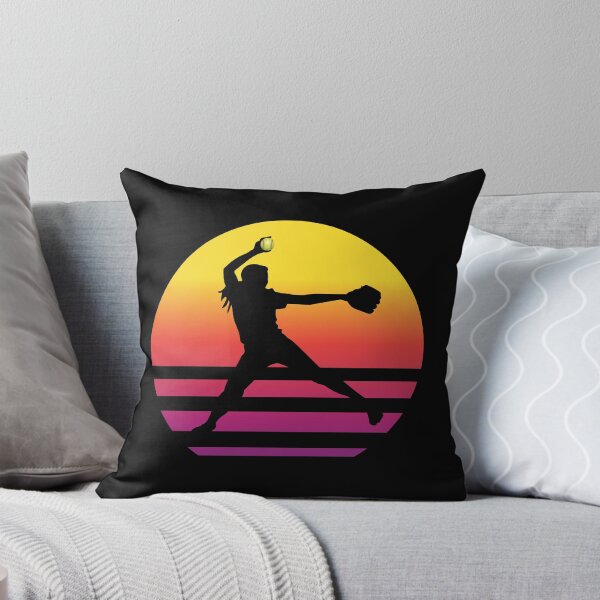 Item preview, Lanzador de silueta al atardecer Softbol de lanzamiento rápido designed and sold by 99Fastpitch.