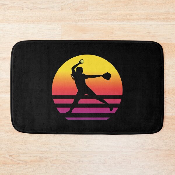 Item preview, Lanzador de silueta al atardecer Softbol de lanzamiento rápido designed and sold by 99Fastpitch.
