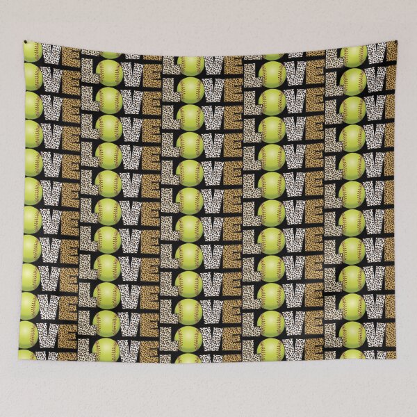 Item preview, Love Softball Leopard Skin Heart Fastpitch designed and sold by 99Fastpitch.
