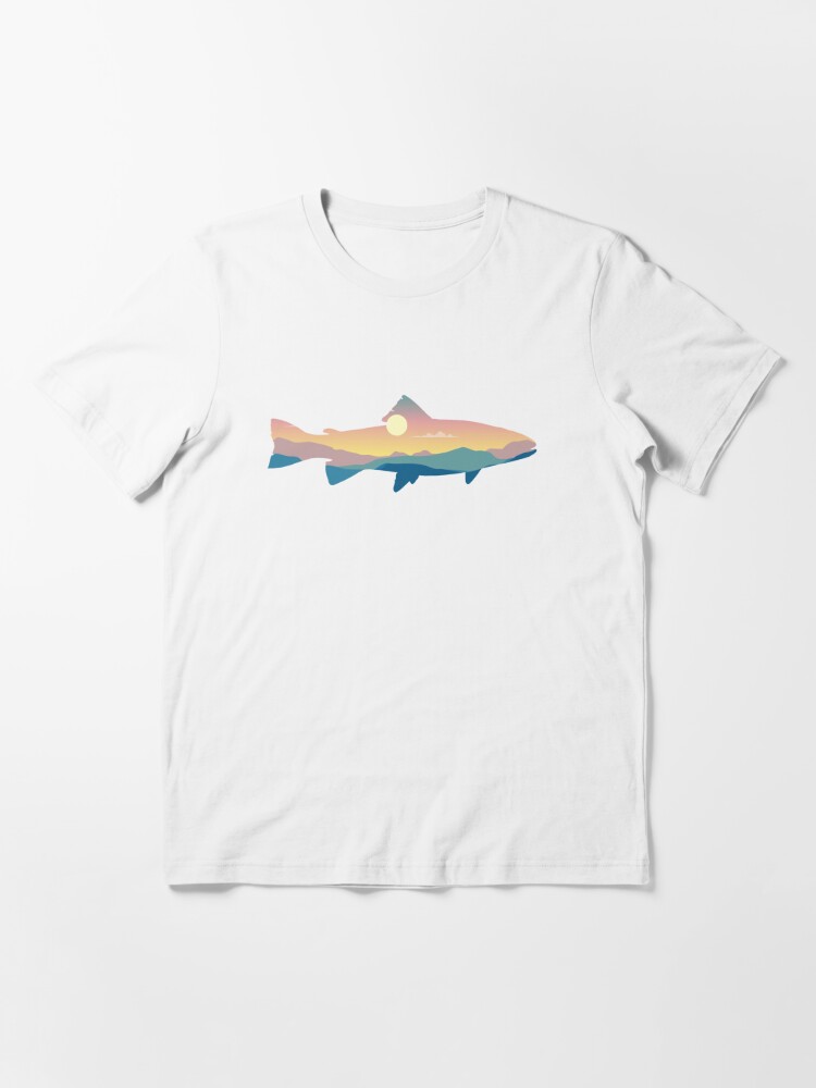Fish and Mountain shirt, Fisherman Shirt, Mountain Shirt, Fishing Shirt,  Fish Shirts, Nature Shirt | Essential T-Shirt