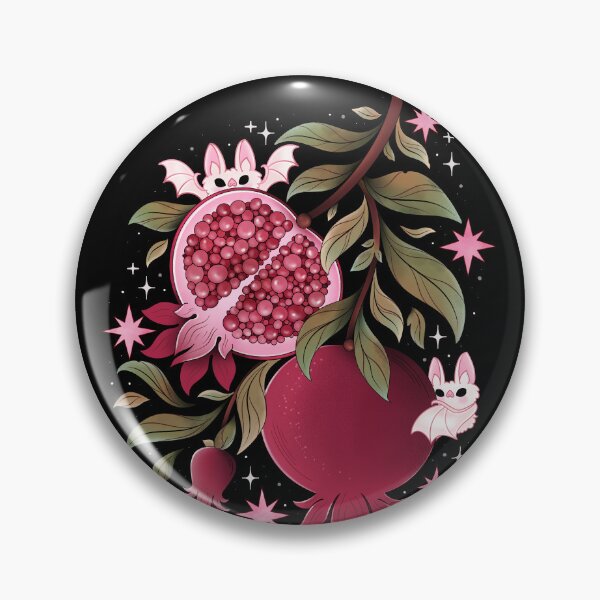 Item preview, Batty pomegranate botanical  designed and sold by Texdoodles.