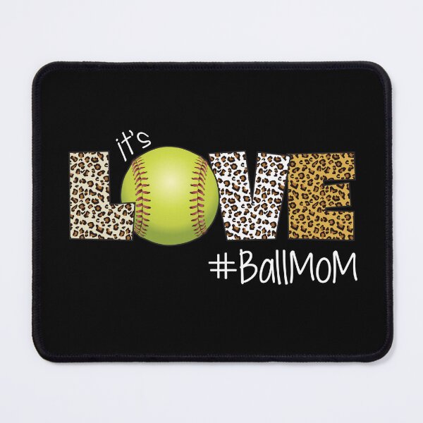 Item preview, It's Love #BallMom Ball Mom Leopard Skin Heart Fastpitch Softball designed and sold by 99Fastpitch.