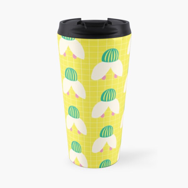 Spring Snowdrop Flowers Abstract Pattern Travel Mug