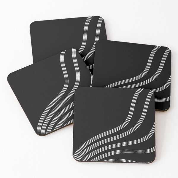 Item preview, Minimalist Line Waves (Black and white)  designed and sold by kalanisart.