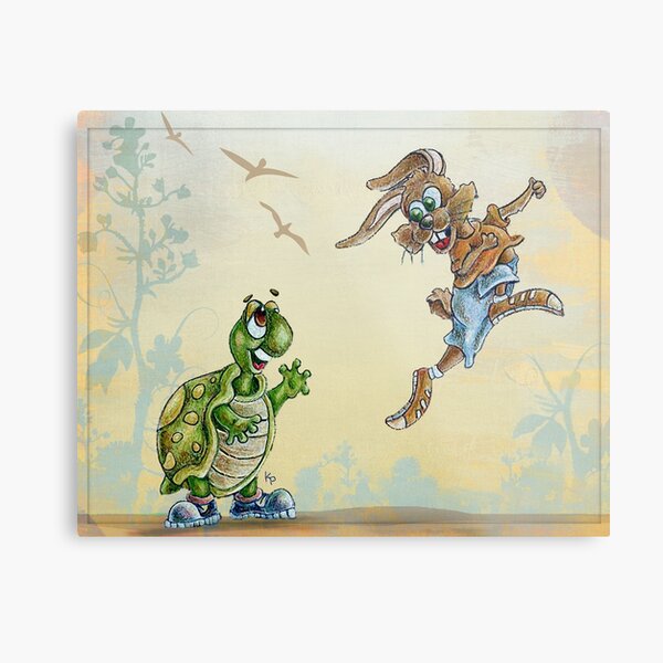 The Tortoise and the Hare Metal Print