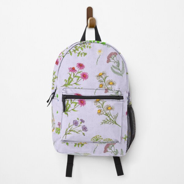 Item preview, Summer Garden Flowers on Pastel Lilac Background designed and sold by silviaol.